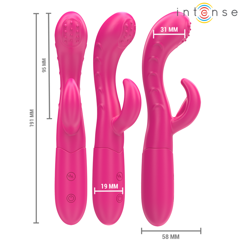 INTENSE - AMARA VIBRATOR WITH STIMULATING TONGUE 10 VIBRATIONS PINK - 2