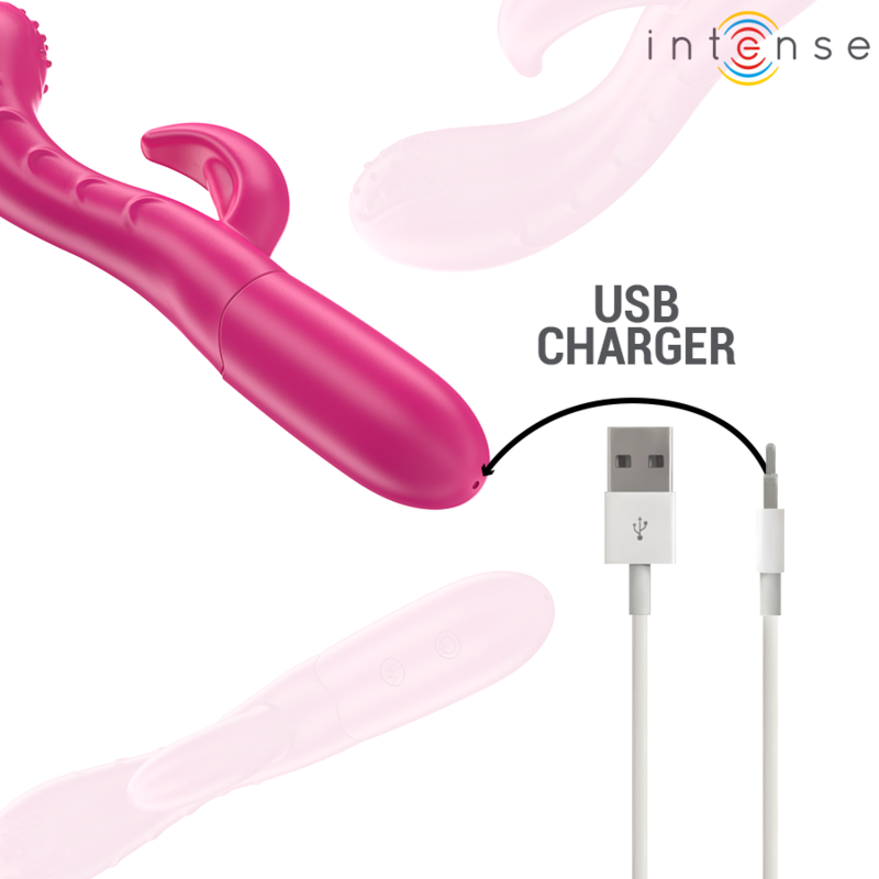 INTENSE - AMARA VIBRATOR WITH STIMULATING TONGUE 10 VIBRATIONS PINK - 4