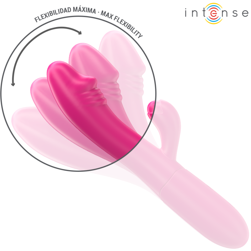 INTENSE - IVY FLEXIBLE VIBRATOR 10 VIBRATIONS WITH STIMULATING TONGUE PINK - 3