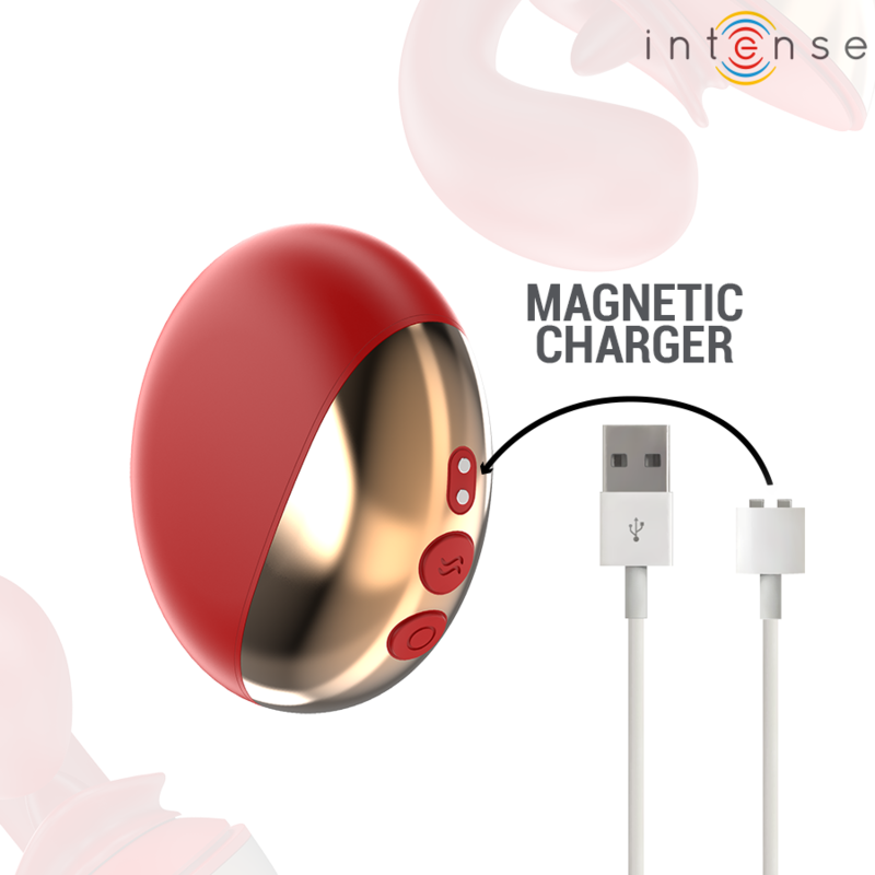 INTENSE - MARIAH VIBRATOR & STIMULATOR IN U SHAPE 10 VIBRATIONS RED - 3