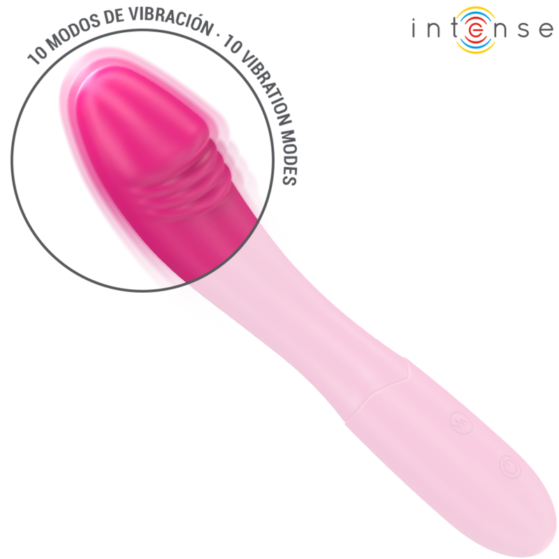 INTENSE - BELINDA VIBRATOR 19 CM FLEXIBLE 10 VIBRATIONS PINK - 2