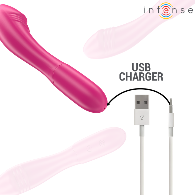 INTENSE - BELINDA VIBRATOR 19 CM FLEXIBLE 10 VIBRATIONS PINK - 4