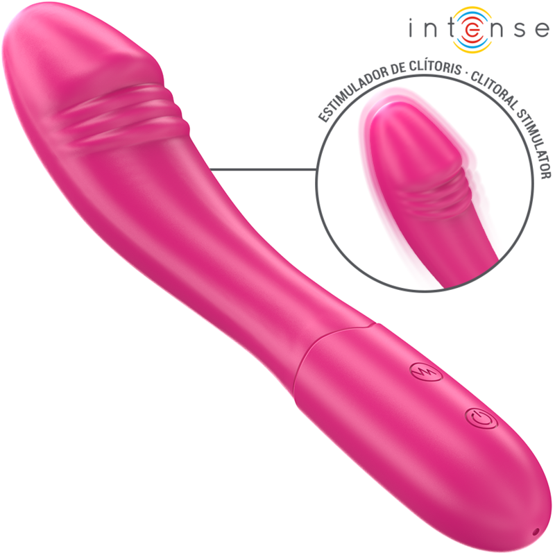INTENSE - BELINDA VIBRATOR 19 CM FLEXIBLE 10 VIBRATIONS PINK - 5