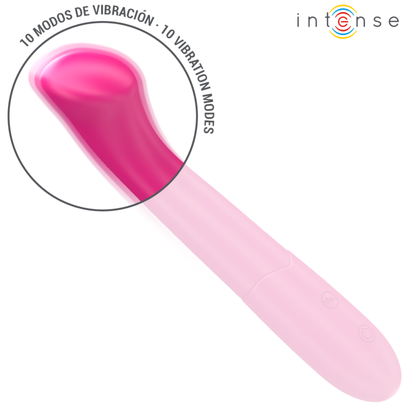 INTENSE - PATY VIBRATOR 19 CM FLEXIBLE 10 VIBRATIONS MODEL 2 PINK - 2