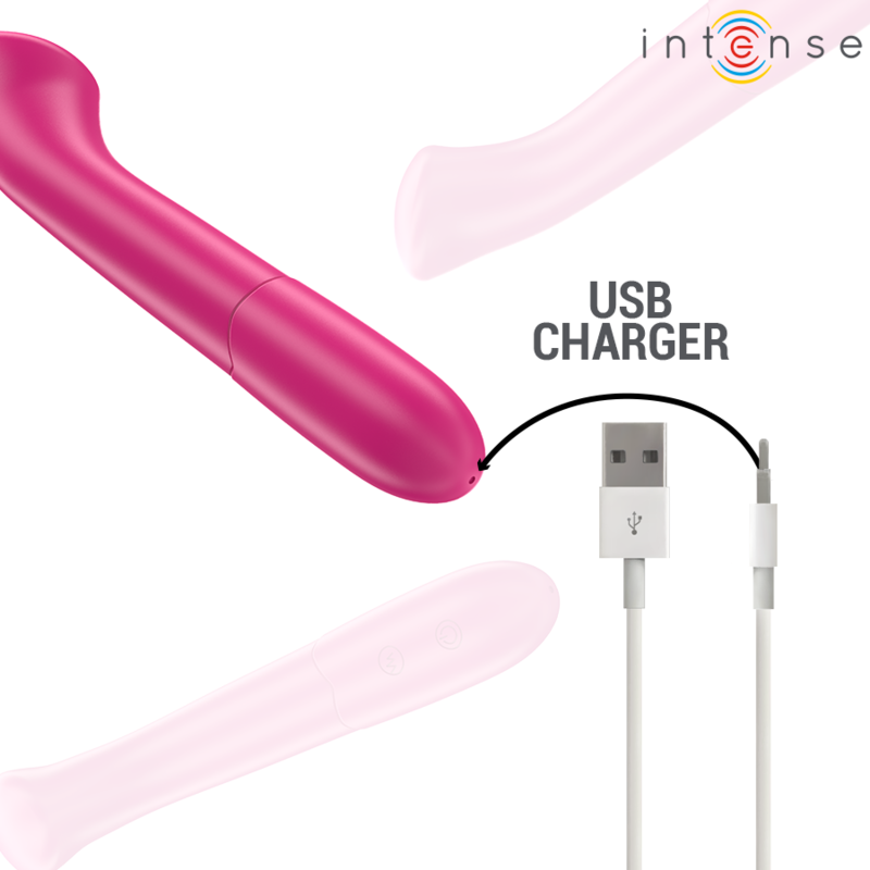 INTENSE - PATY VIBRATOR 19 CM FLEXIBLE 10 VIBRATIONS MODEL 2 PINK - 4