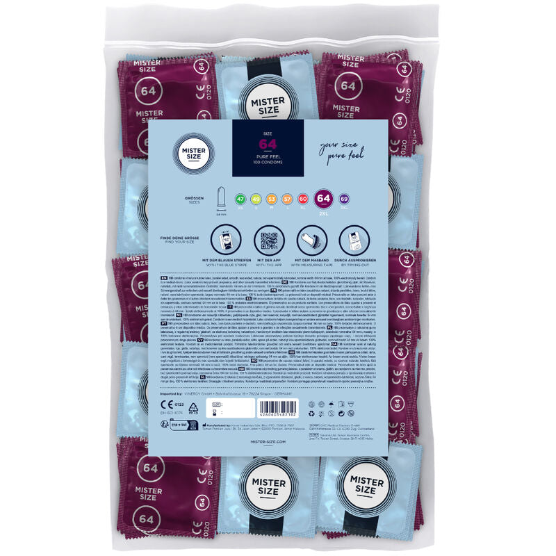 MISTER SIZE - XXL 64MM CONDOMS (100 UNITS)