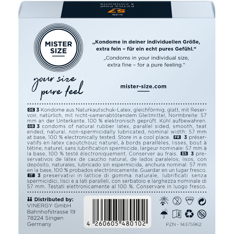 MISTER SIZE - CONDOM SIZE L 57 MM (3 UNITS) - 3