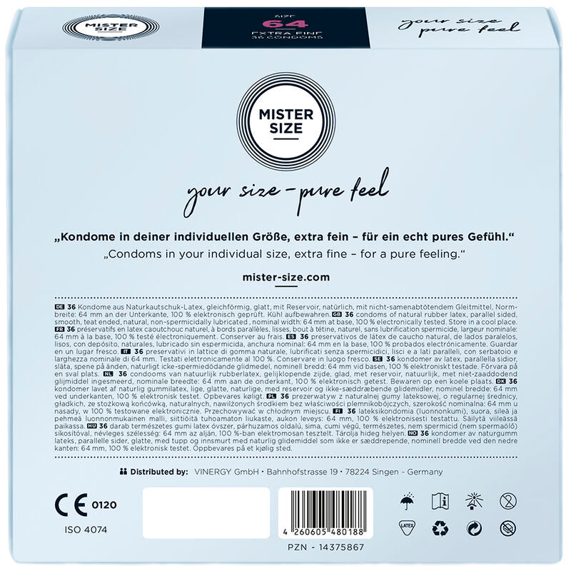 MISTER SIZE - CONDOMS SIZE XXL 64 MM (36 UNITS) - 1