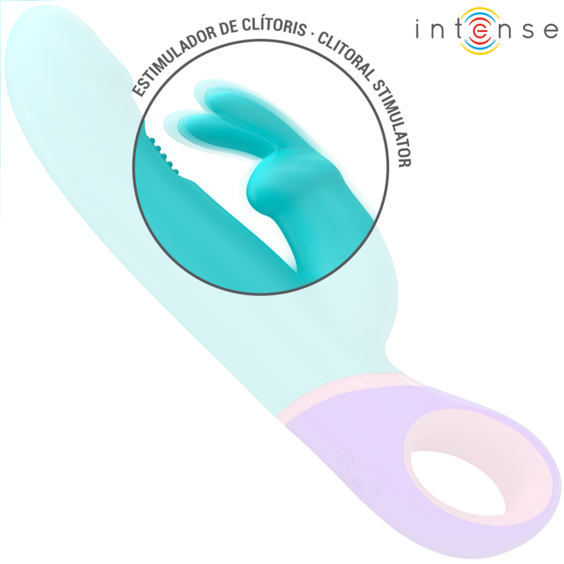 INTENSE - MONICA RABBIT VIBRATOR WITH ROTATING G-SPOT STIMULATOR BLUE - 2
