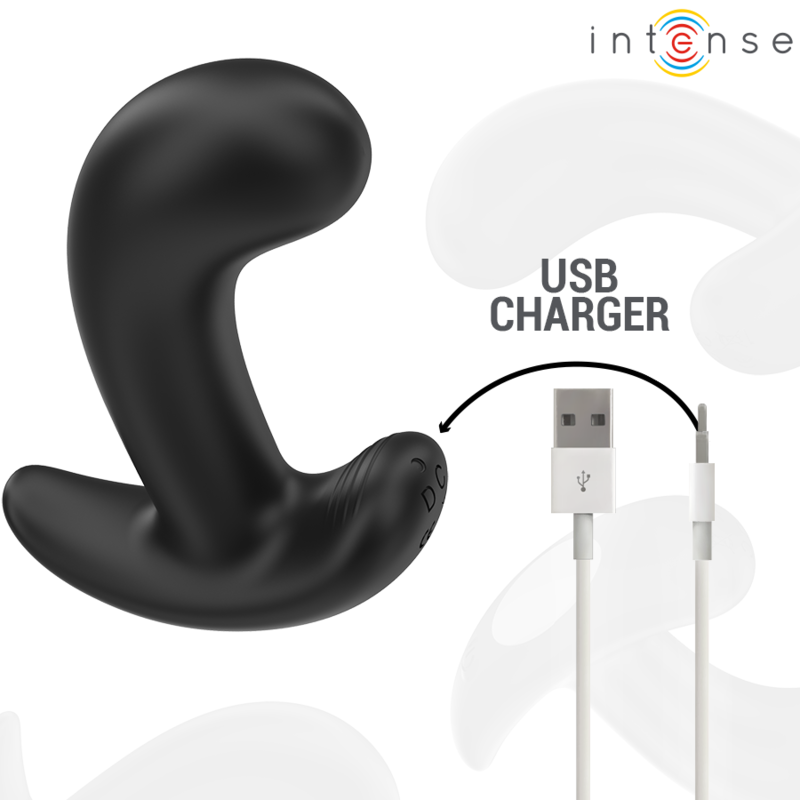 INTENSE - CHANDLER ANAL PLUG 10 VIBRATIONS BLACK REMOTE CONTROL - 1