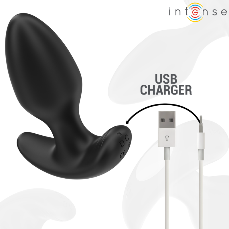 INTENSE - JOEY ANAL PLUG 10 VIBRATIONS BLACK REMOTE CONTROL - 4