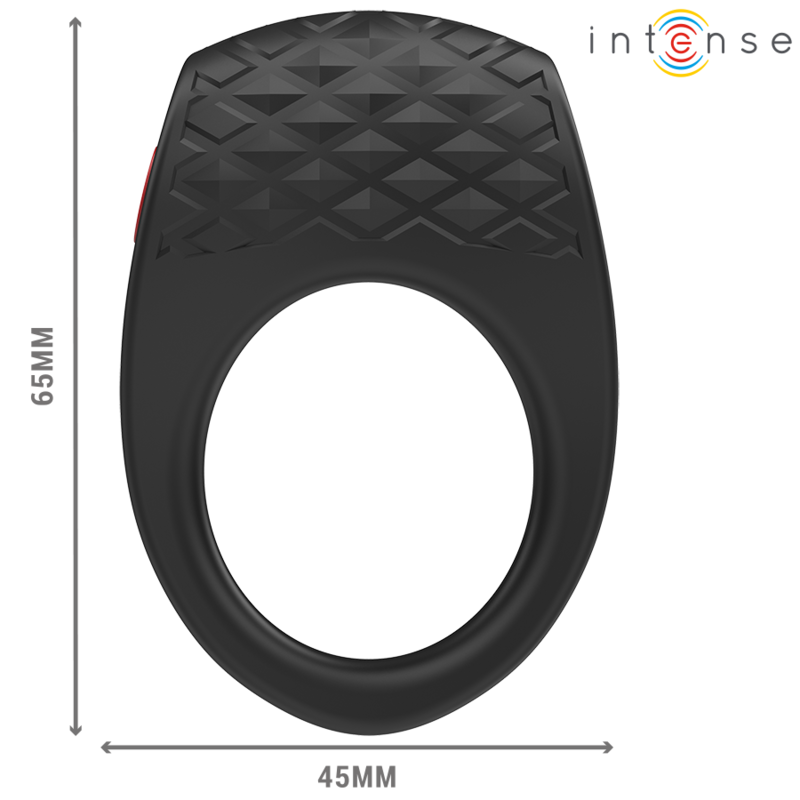 INTENSE - CLOVER VIBRATING COCK RING 10 VIBRATIONS BLACK
