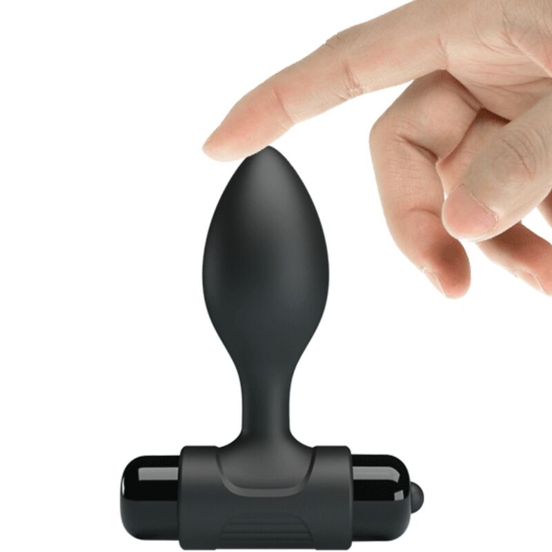 PRETTY LOVE - VIBRA BUTT 10 VIBRATIONS ANAL PLUG BLACK - 8