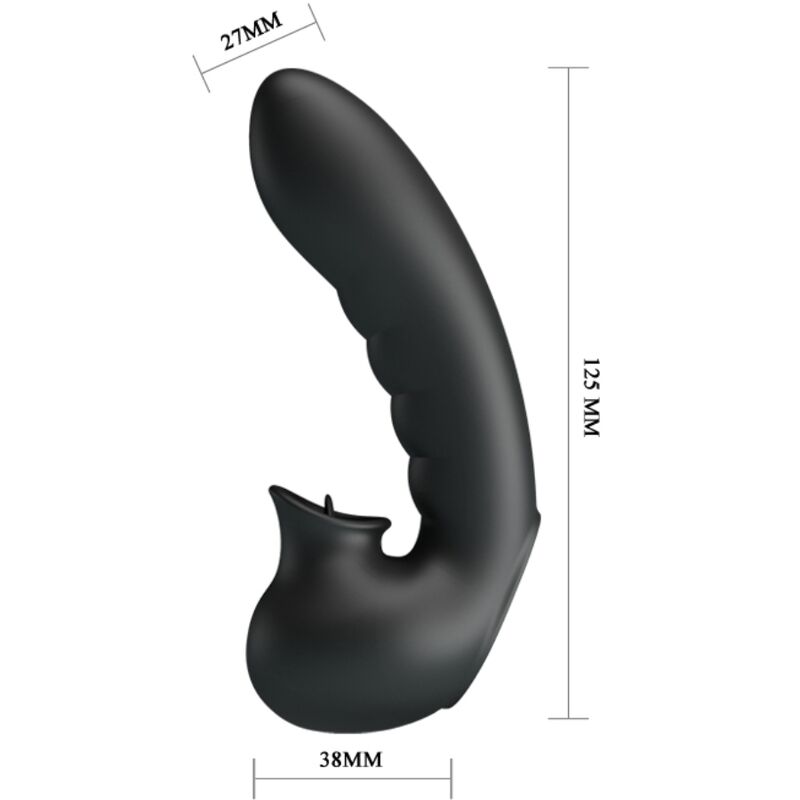 PRETTY LOVE - HOBGOBLIN VIBRATING FINGER CASE 12 VIBRATIONS + CLITORIS STIMULATOR BLACK - 6