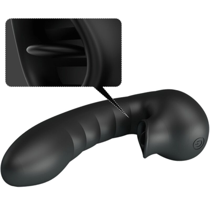 PRETTY LOVE - HOBGOBLIN VIBRATING FINGER CASE 12 VIBRATIONS + BLACK CLITORAL STIMULATOR