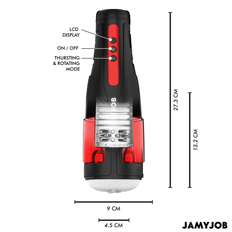 JAMYJOB - CYCLONE AUTOMATIC VAGINA MASTURBATOR 10 ROTATION AND THRUST MODES - 2