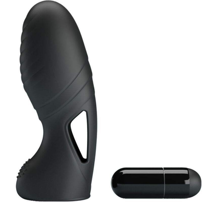 PRETTY LOVE - ALAN SILICONE FINGER VIBRATOR BLACK - 3