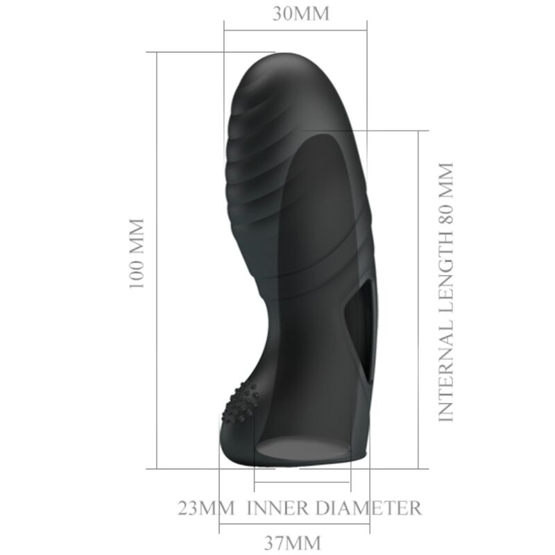 PRETTY LOVE - ALAN SILICONE FINGER VIBRATOR BLACK - 6