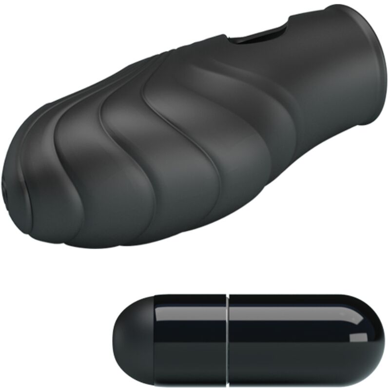 PRETTY LOVE - LICH SILICONE FINGER VIBRATOR BLACK - 6