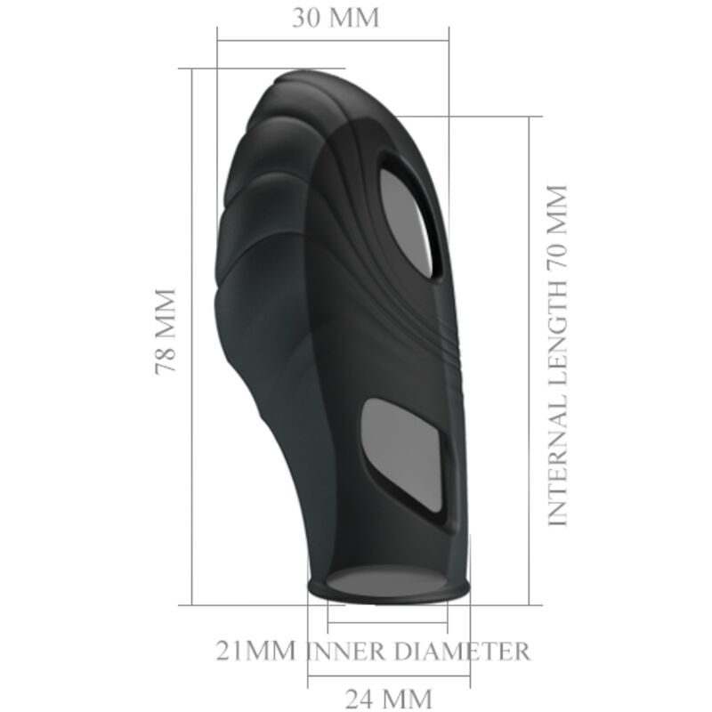 PRETTY LOVE - LICH SILICONE FINGER VIBRATOR BLACK - 3