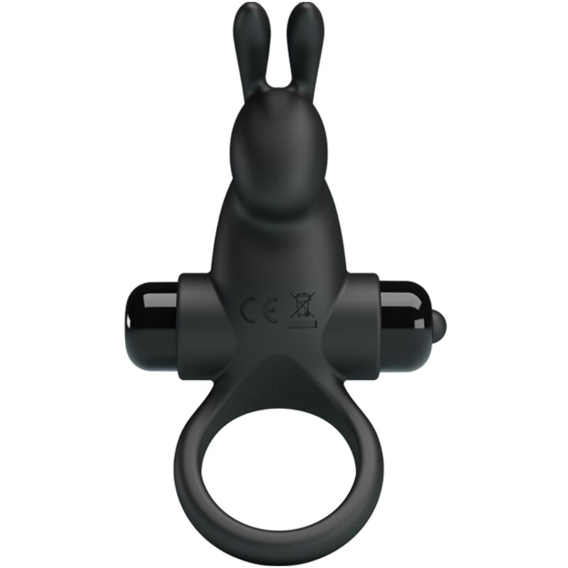 PRETTY LOVE - VIBRATING RING + RABBIT CLITORIS STIMULATOR 10 VIBRATIONS BLACK - 4