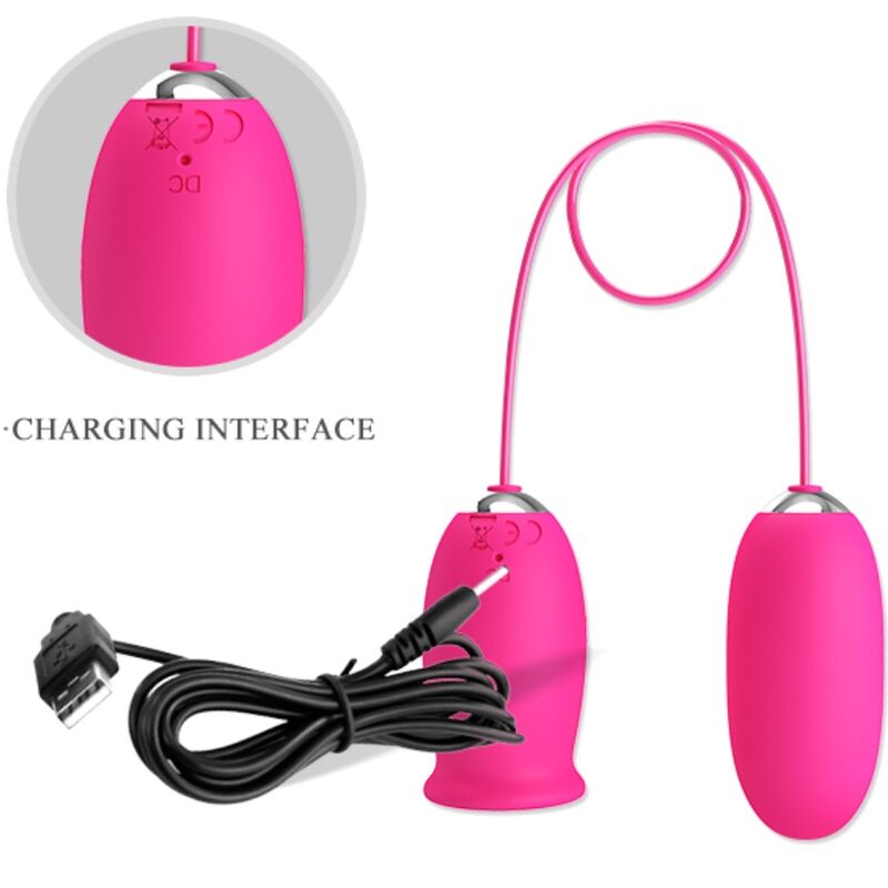 PRETTY LOVE - DAISY VIBRATING EGG + CLITORIS STIMULATING TONGUE PINK - 6