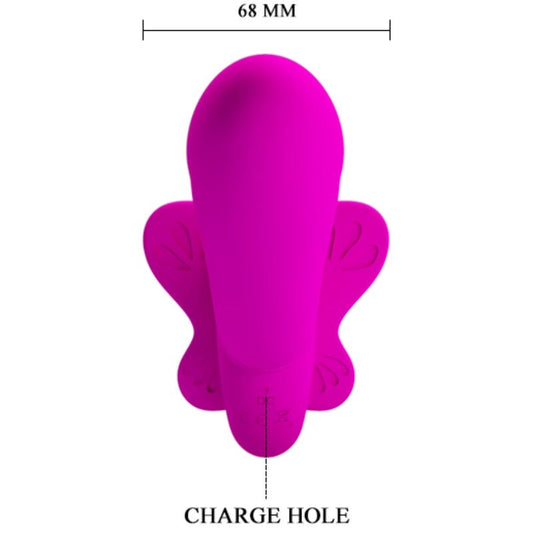 PRETTY LOVE - VALERIE DOUBLE STRAP-ON VIBRATOR 12 VIBRATIONS PURPLE - 1