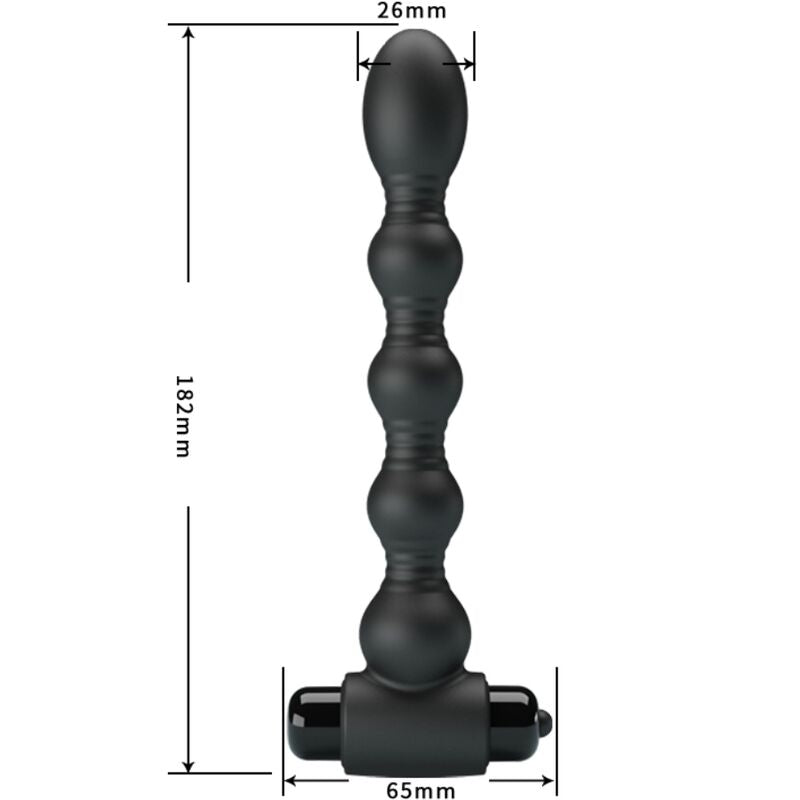 PRETTY LOVE - LYNN SILICONE ANAL PLUG 10 VIBRATIONS BLACK - 3