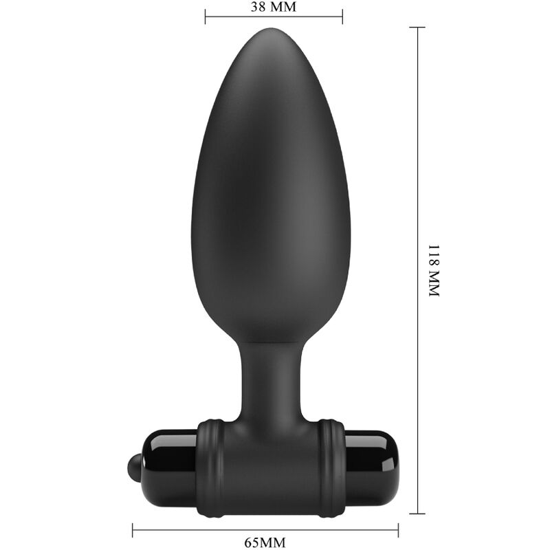 PRETTY LOVE - VIBRA BUTT PLUG 2 ANAL PLUG 10 VIBRATIONS BLACK - 4
