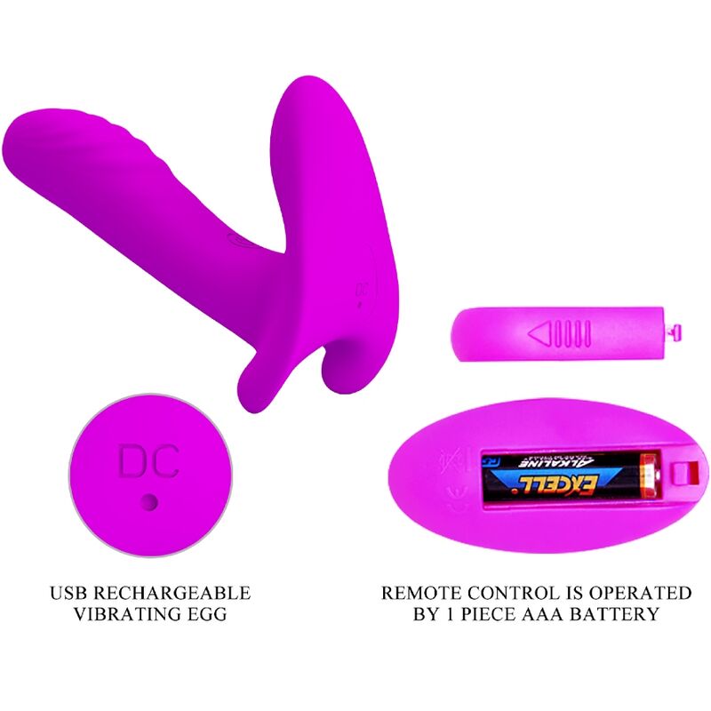 PRETTY LOVE - MASSAGER & VIBRATOR 12 VIBRATIONS REMOTE CONTROL PURPLE - 7