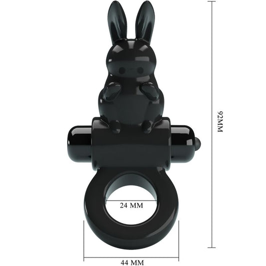 PRETTY LOVE - EXCITING RING RABBIT VIBRATOR RING 10 VIBRATIONS BLACK - 1