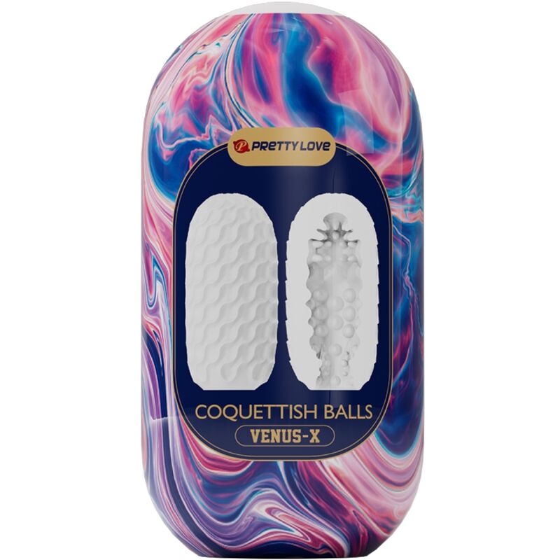 PRETTY LOVE - COQUETTISH BALLS SILICONE MALE MASTURBATOR WHITE - 3