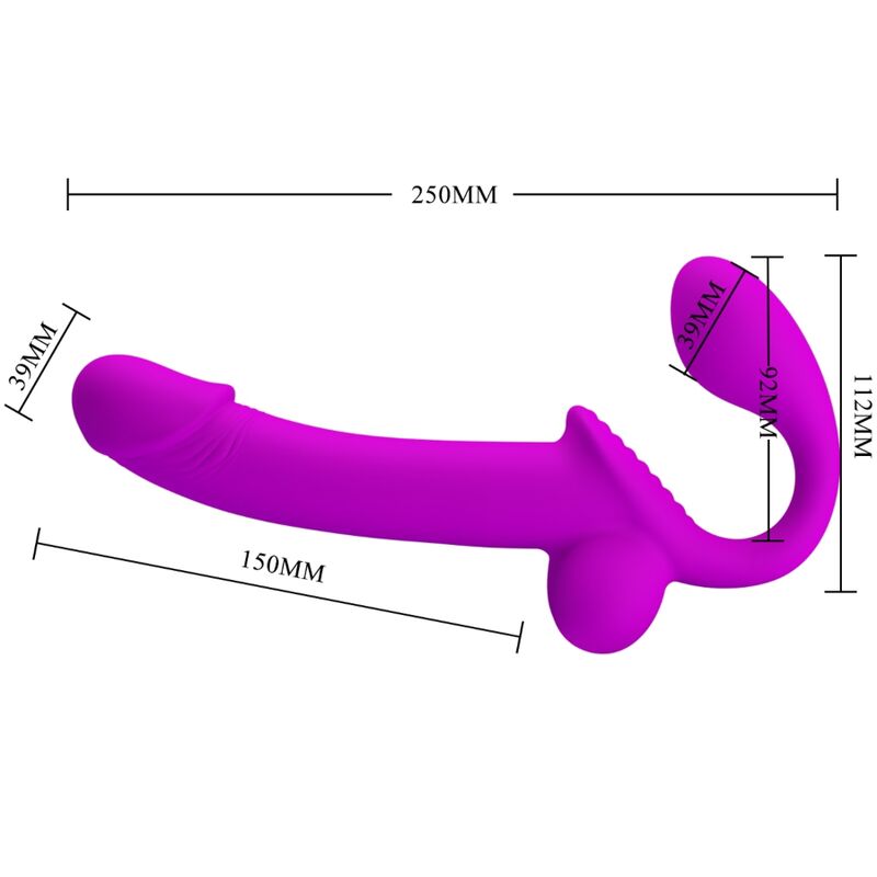 PRETTY LOVE - KELPIE DOUBLE STRAP-ON STIMULATOR PURPLE - 3