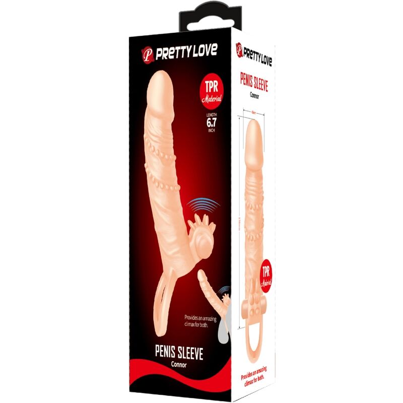 PRETTY LOVE - CONNOR PENIS SLEEVE + CLITORIS STIMULATOR FLESH - 4