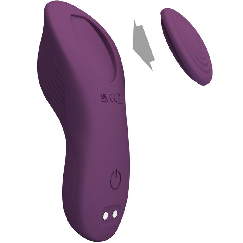PRETTY LOVE - MANE LAY ON CLITORIS MASSAGER 10 VIBRATIONS REMOTE CONTROL PURPLE - 4