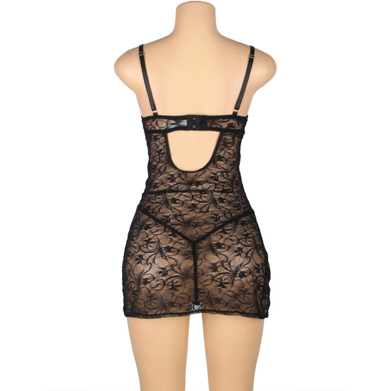 SUBBLIME - 954185 LACE BABYDOLL WITH ADJUSTABLE STRAPS BLACK S/M - 5