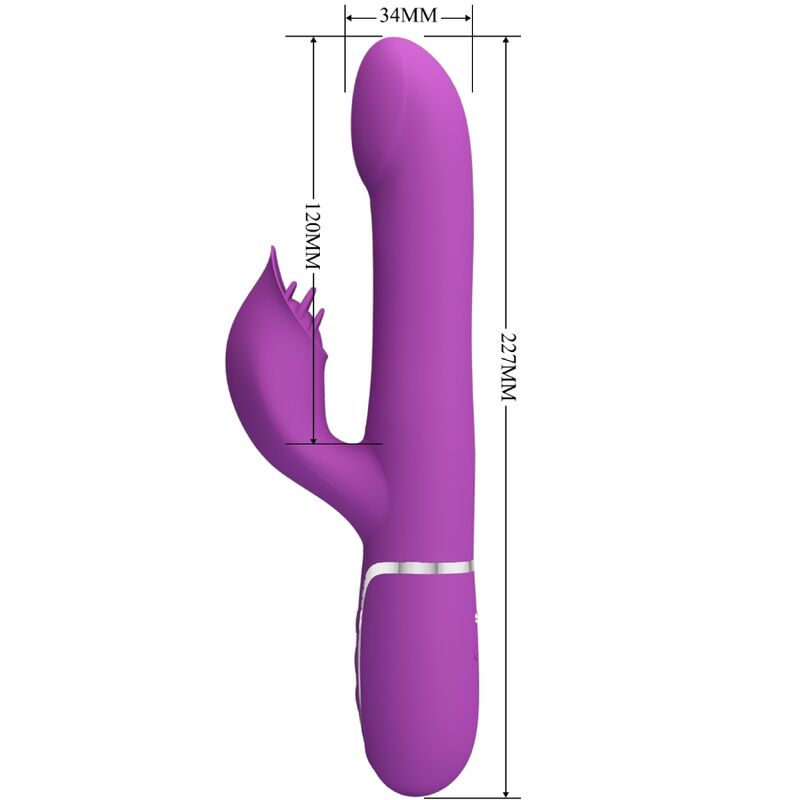 PRETTY LOVE - 4 IN 1 MULTIFUNCTION VIBRATOR & STIMULATOR PURPLE - 3