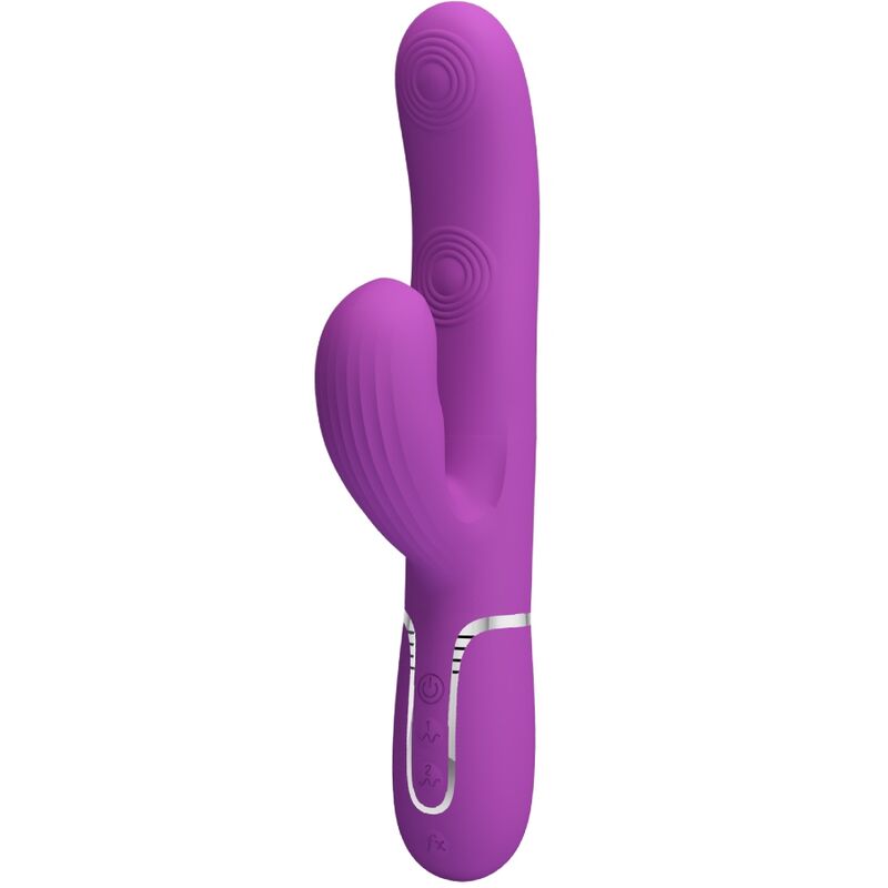 PRETTY LOVE - PERLITA 3 IN 1 MULTIFUNCTION RABBIT VIBRATOR PURPLE - 8