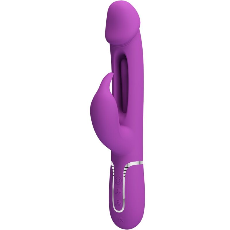 PRETTY LOVE - KAMPAS 3 IN 1 MULTIFUNCTION RABBIT VIBRATOR PURPLE - 8