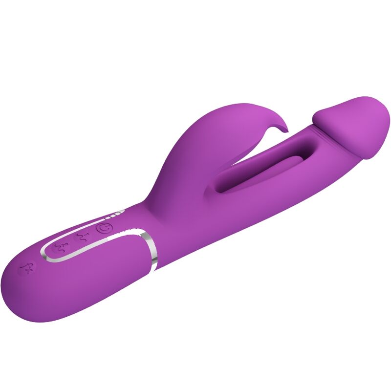 PRETTY LOVE - KAMPAS 3 IN 1 MULTIFUNCTION RABBIT VIBRATOR PURPLE - 7
