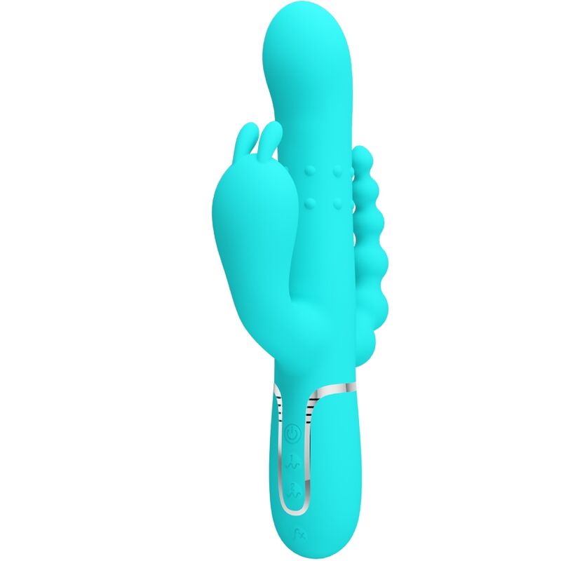 PRETTY LOVE - CAMMY 4 IN 1 MULTIFUNCTION TRIPPLE RABBIT VIBRATOR BLUE - 9