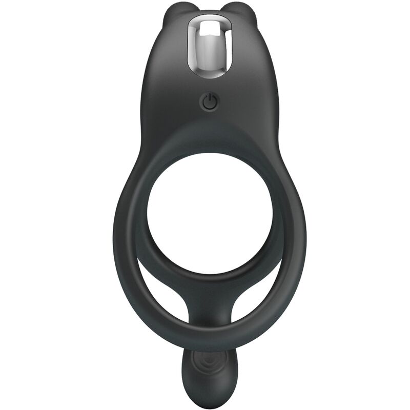 PRETTY LOVE - SETH DOUBLE VIBRATING RING RABBIT 7 VIBRATIONS BLACK - 1