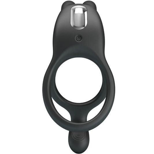 PRETTY LOVE - SETH DOUBLE VIBRATING RING RABBIT 7 VIBRATIONS BLACK - 1