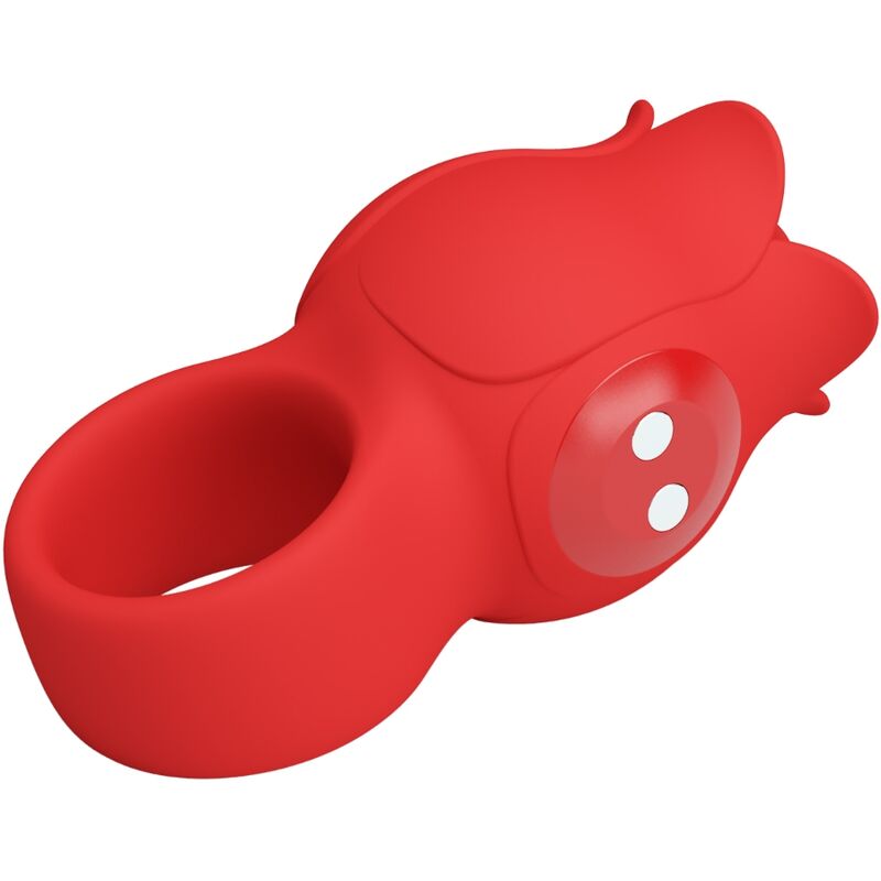 PRETTY LOVE - JAE ROSE VIBRATEUR DE DOIGT EN FORME DE ROSE 10 VIBRATIONS ROUGE