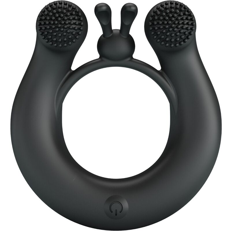 PRETTY LOVE - DAHLIA VIBRATING RING + CLITORIS STIMULATOR 12 VIBRATIONS BLACK - 9