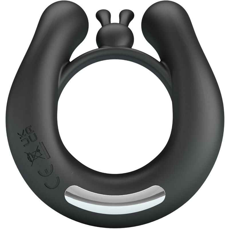 PRETTY LOVE - DAHLIA VIBRATING RING + CLITORIS STIMULATOR 12 VIBRATIONS BLACK - 2