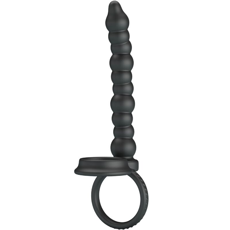 PRETTY LOVE - DILLION DOUBLE PENETRATION COCK RING BLACK - 1