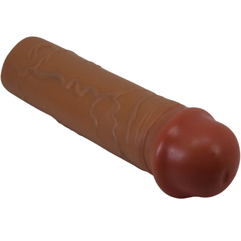 PRETTY LOVE - NILE PENIS SLEEVE WITH 2.5 CM EXTENSION MULATTO - 3