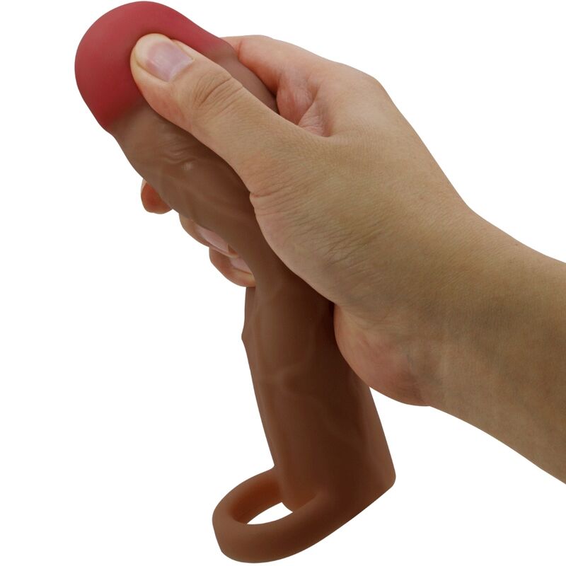 PRETTY LOVE - HANI PENIS SLEEVE WITH 5 CM EXTENSION MULATTO - 4