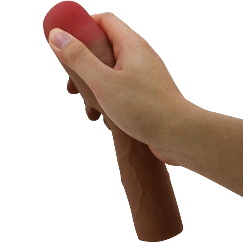 PRETTY LOVE - KYLIAN PENIS SLEEVE WITH 7.6 CM EXTENSION MULATTO - 4